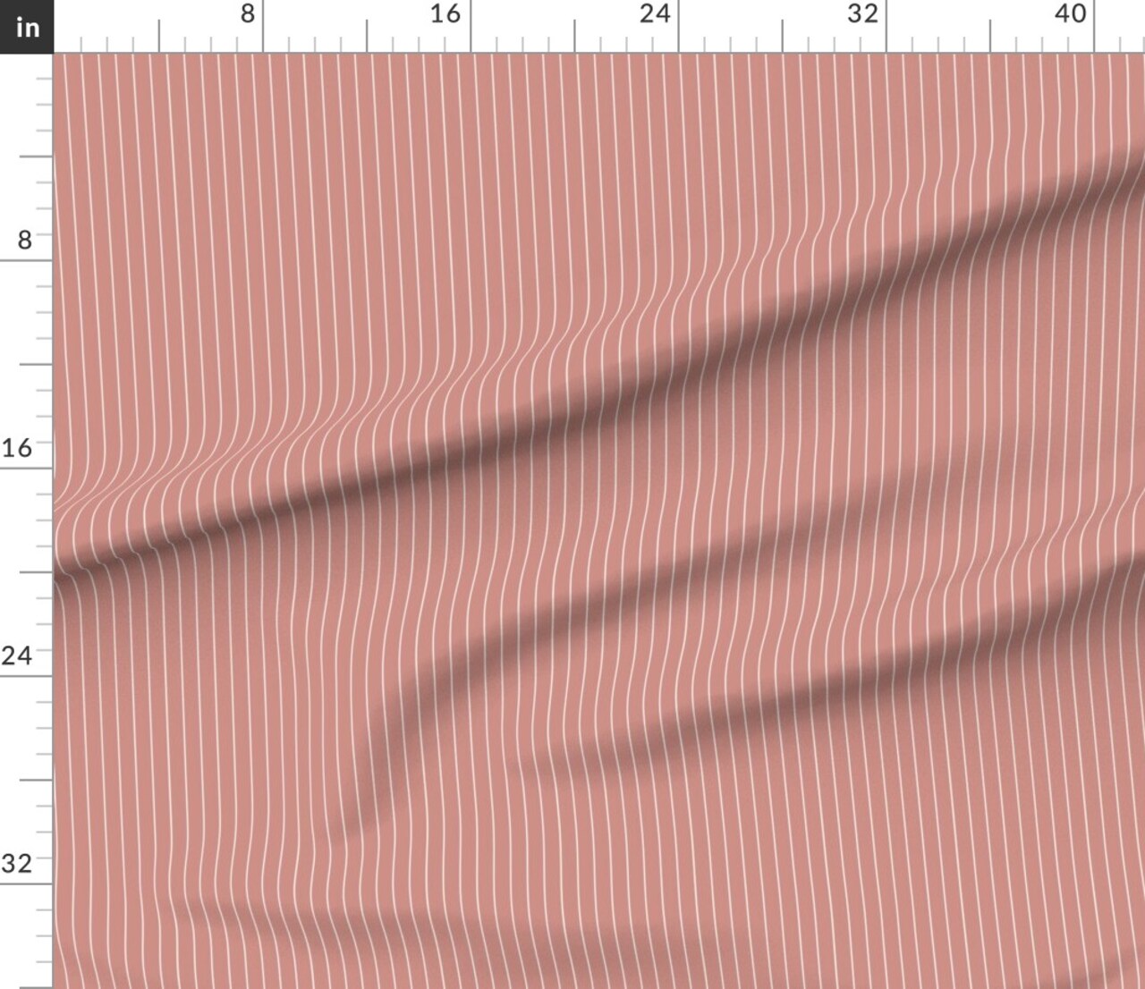 Rosy Lines Pink Vintage Inspired Minimalism Simple Vertical Stripes Monochrome Custom Printed Fabric by Spoonflower Various Fabrics by the Yard or Fat Quarter
